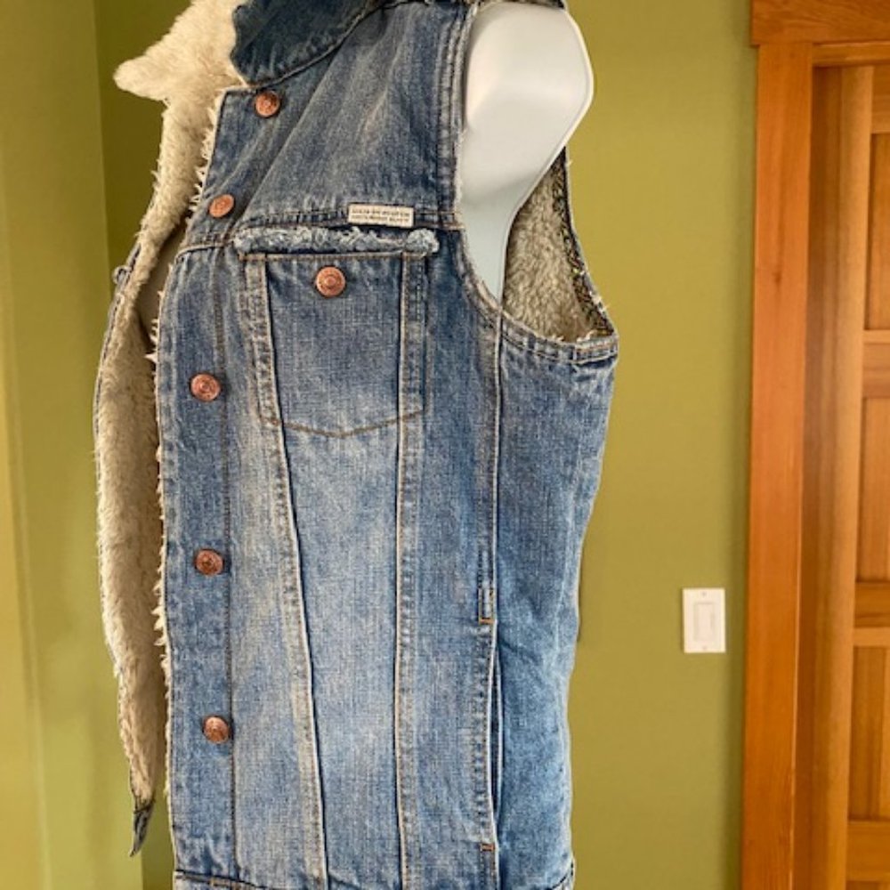 Maison Scotch Fleece Jean Vest - Picture 3 of 5